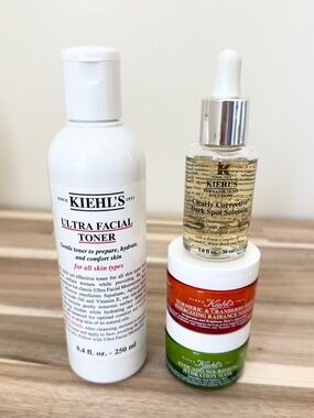 Kiehl’s Toner, Dark Spot Corrective Solution, Turmeric Mask & Avocado  Mask